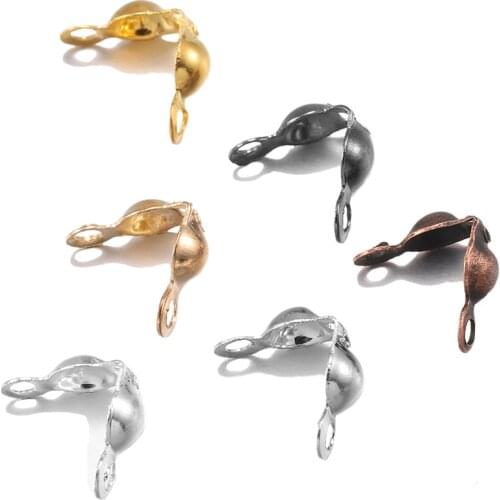 200pcs/lot 4*7mm Ball Chain Connector Clasps End Crimps Beads Connectors For Jewelry Making Findings DIY