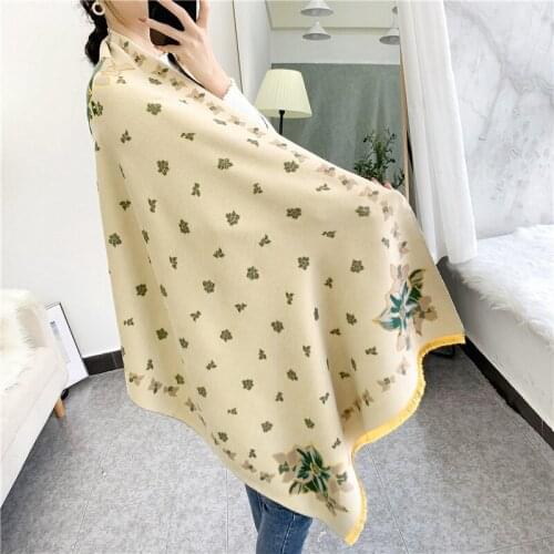 2021 Luxury Brand Cashmere Women Scarf Winter Warm Shawls And Wraps Bandana Pashmina Soft Long Female Foulard Thick Blanket