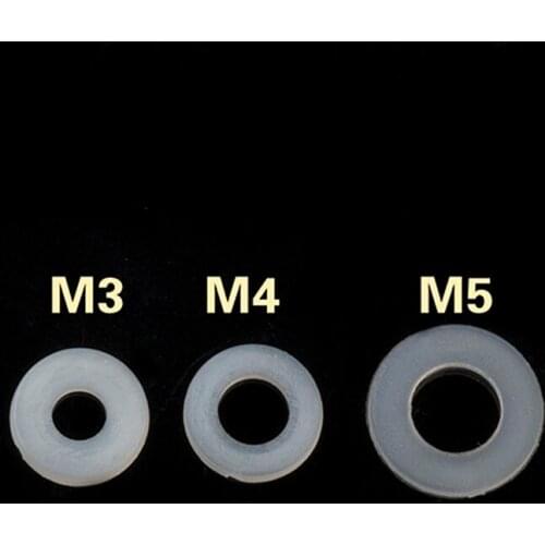 80/200 white plastic pieces flat washed nylon washer spacer gaskets rings washer ring set M3 / m4 / M5