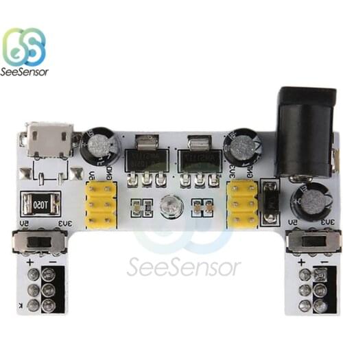 MB102 White Breadboard Dedicated Power Supply Module Micro USB Interface 2-way 5V/3.3V for arduino