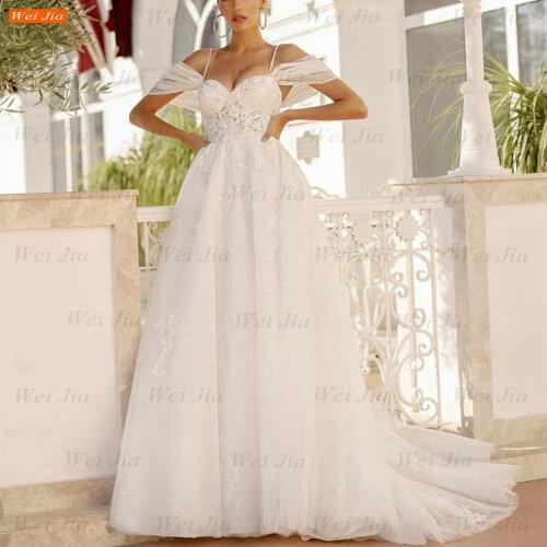 Boho White Wedding Gowns 2021 Bride Dresses Custom Made Robe De Mariée A Line Tulle Appliques Lace Up Свадебные Платья Sell Well