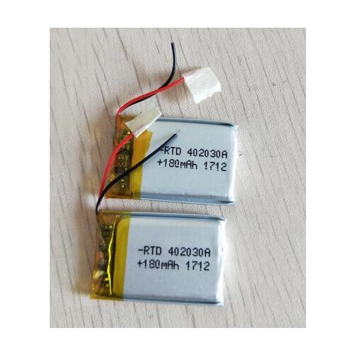 Free shipping 2pcs/lot 3.7V 402030 180mAh polymer lithium battery li-ion rechargeable battery Rechargeable batteries