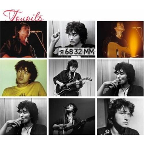 DIY 5d Diamond Painting Russian Singer Viktor Tsoi Full Square / Round Drill Crystal Mosaic Picture Halloween Diamond Embroidery