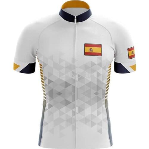 Spain Cycling Jersey Man Mountain Bike Clothing Quick-Dry Racing MTB Bicycle Clothes Uniform Breathale Cycling Clothing Wear