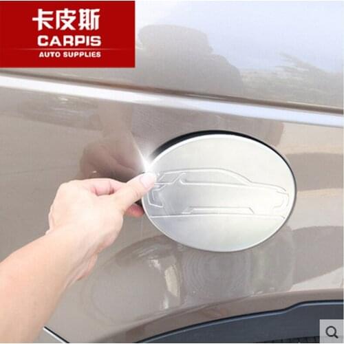 Chrome Car Oil Fuel Tank Cap Cover Car Fuel Cap Sticker For Land Rover Discovery Sport 2015 2016 2017 Accessories Car Styling