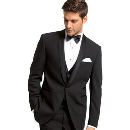 Custom Made Mens Suits Groom Tuxedos Groomsmen Wedding Party Dinner Best Man Suits Blazer (Jacket+Pants+Vest+Tie) NO:623