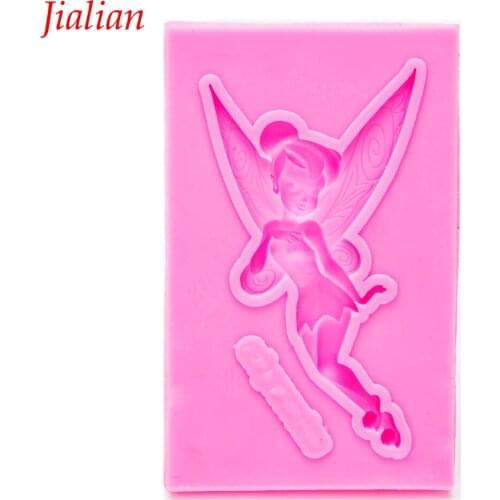 Jialian girl angel Silicon for chocolate Molds for mastics fondant kitchen making trim molding tols FT-0992