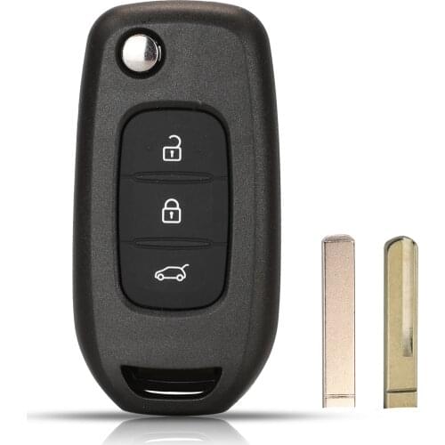 Jingyuqin 10ps 3 Buttons Remote Flid Folding Car Key For Renault XP Megan Shell Case Fob Cover