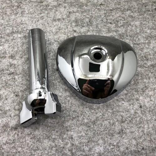 1 Pair Motorcycle Carburetor Cap Cover Silver Motorbike Fuel Tank Switch Handle Parts For Honda Steed 400 600 VLX 400/600