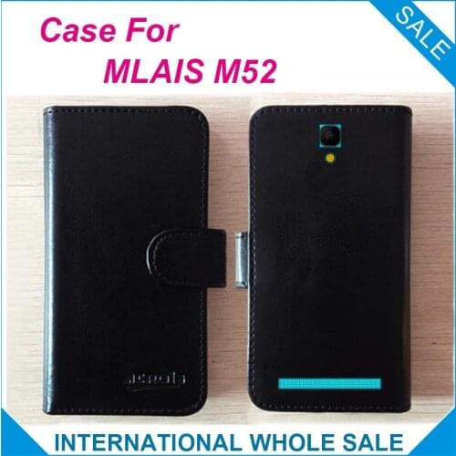 Hot! M52 Case MLAIS Phone, 2017 High Quality Original Flip Leather Exclusive Case for MLAIS M52 Cover Bag Tracking