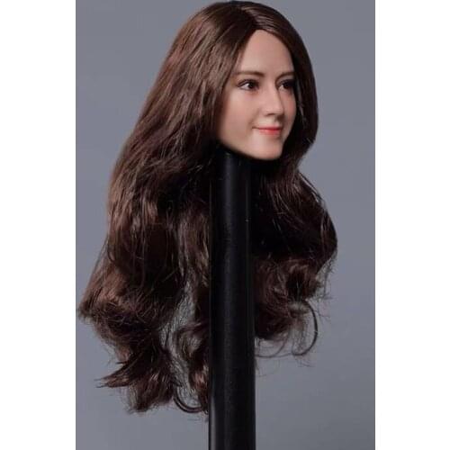 1/6 Scale Di Ali Gerba Head Sculpt Asian Beauty Girl Head Carving Model Toy for 12in Action Figure Toy Collection