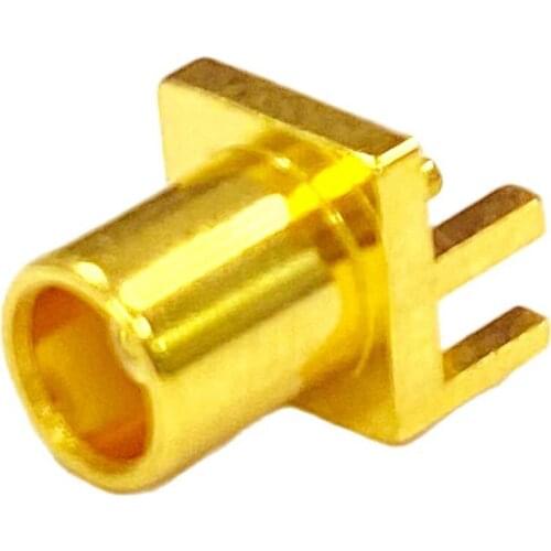 MCX Female Jack RF Coax Connector Edge PCB Mount Straight NEW Goldplated