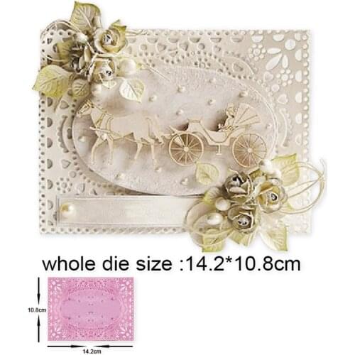 Metal Cutting Dies rectangle frame background Stencil for DIY Scrapbooking Paper Album Card Making Embossing Die