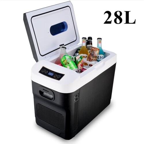 28L Car Home Refrigerator 12/24V Mini Fridges Freezer Cooler Heater 110/220V Cooling & Warming Car Home Pinic Refrigerator