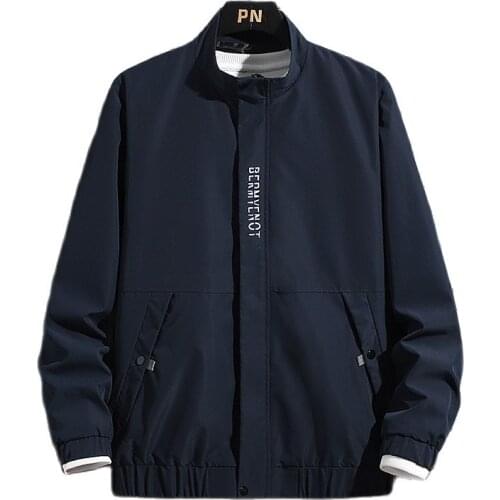 2021 Mens Jacket Quality High Fashion Stand Collar Jacket Coats Korean Version Casual Coat Men Overcoat Tops Plus Size M-5XL