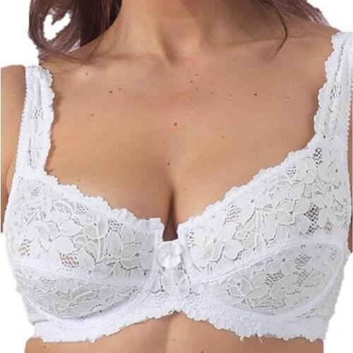 New Sexy Plus Size Lace Breathable Lingerie Womens Underwear Sleepwear Steel Ring Pajamas Lace Bralette Top Bralette Encaje