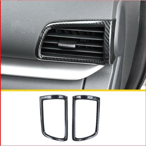 For Mitsubishi Eclipse Cross 2018-2020 Carbon Fiber Front Left Right Side Air Condition Vent Outlet Cover Trim Frame
