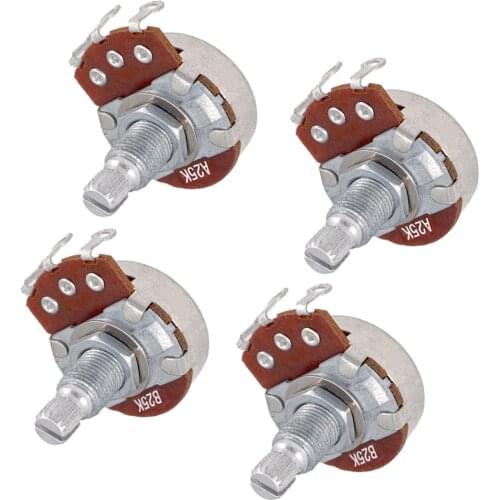 Guitar Potentiometer Audio POTS A25K B25K OHM Tone Volume Replacement for Electric Guitar Pack of 4