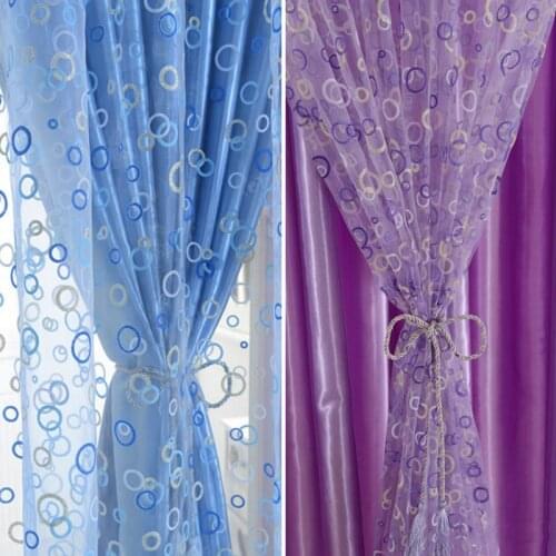 Luxury Jacquard Sheer Curtains for Living Room Bedroom Organza Voile Curtains Hotel Decoration Blue Yellow Pink Purple Sheer cur