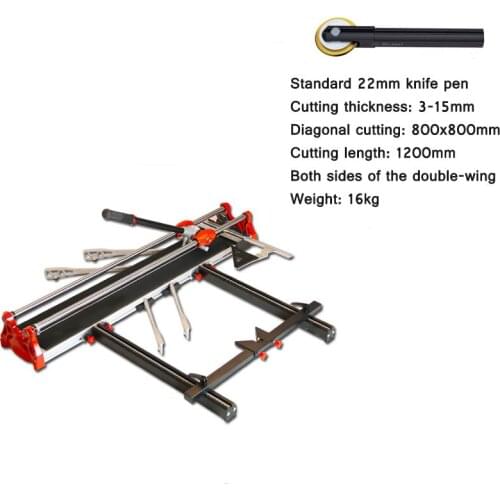 Manual push knife ceramic tile cutter high precision push knife double-layer chassis thickened one-handed operation