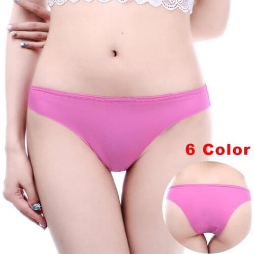 Summer Thin Underwear Women Seamless Briefs Ice Silk Solid 6 Color Soft Fashion Ladies Bikini Panties