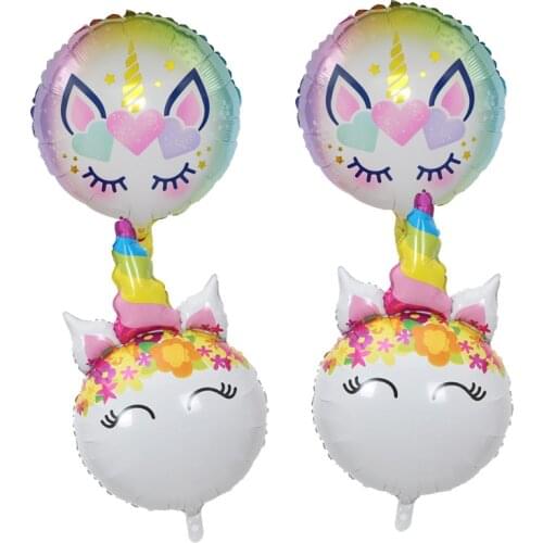 Unicorn Balloon Rainbow Horse Balloon Childrens Toy Baby Birthday Party Decoration Aluminum Foil Balloon Wholesale