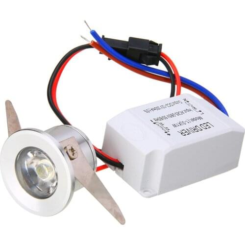 Mayitr 1W/3W Recessed Mini Spotlight Lamp Ceiling Mounted LED Downlight Ceiling Light For Counter Showcase