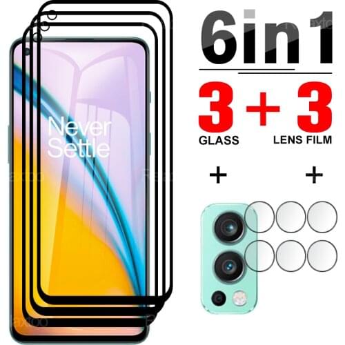 6in1 Protective Glass for One Plus One+ Nord 2 5G Camera Screen Protector On for OnePlus Nord 2 5G 6.43 inch Glass