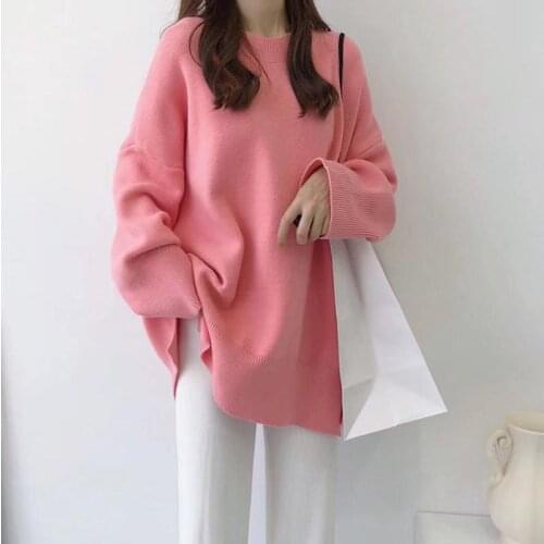Winter Soft Woman Long Sweaters Loose Korean Knitting Women Sweater Women Spring O-nekc Sweaters Women Pullover Tops Jumpers