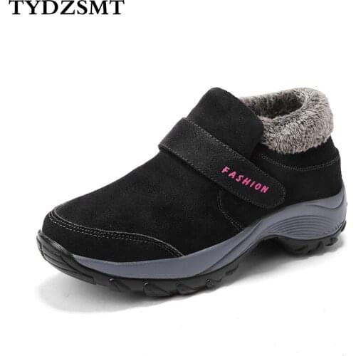 TYDZSMT Snow Boots Winter Women2021 Waterproof Big Size 42 Warm Plush Platform Ankle Boots Hiking Sneakers Shoes Botas Mujer