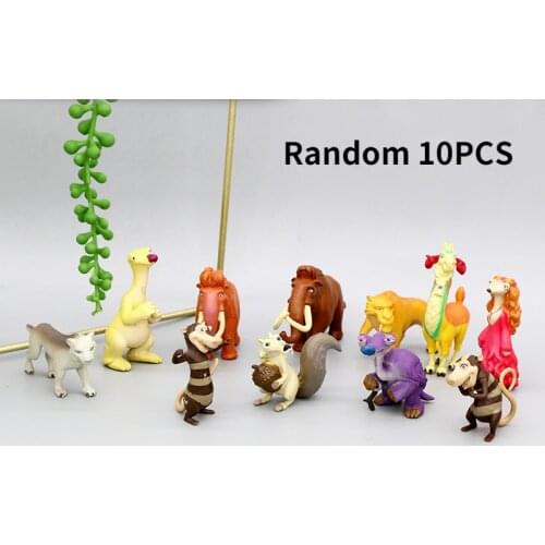 12pcs/set The ice age doll elephant squirrel fox dinosaur boys toys Holiday gifts Christmas gift