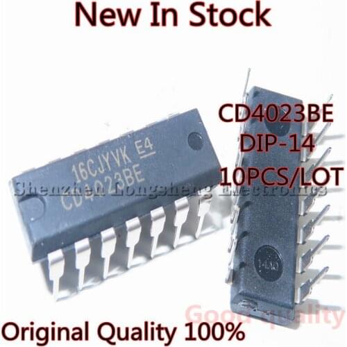 10PCS/LOT NEW CD4023BE DIP-14 Logic IC