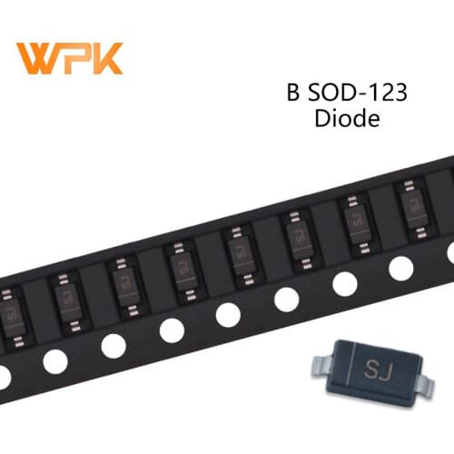 100Pcs SMD Schottky Barrier Diode SOD-123 B5817W SJ BAV21W T3 B5819W SL 20V 30V 40V Electronic Components