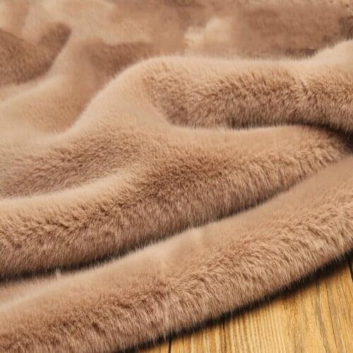 1400g Thickened diy imitation mink fur plush fabric for counter garment homedecor new artificial wool velvet fabric 0.5X1.6M