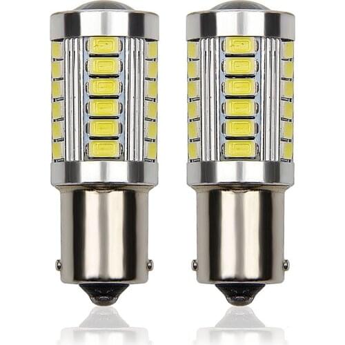 2PCS Car LED Light 1156 1157 7440 7443 33SMD LED Auto Brake Lights Bulb Turn Signal Daytime Running Lights