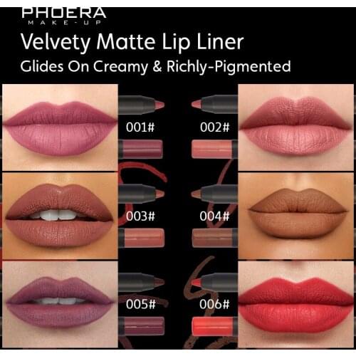 2021 Lasting Waterproof Lip Liner Fog Surface Matte Wooden Lipstick Pen Lip Liner Contour Makeup Lipstick Tool 13Color TSLM2