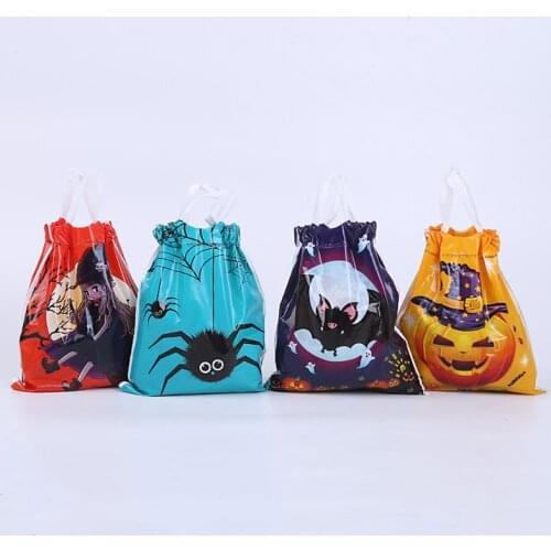 50 Pcs Halloween Candy Bags Cute Gift Bag Trick or Treat Kids Gift Pumpkin Bat Candy Boxes Halloween Party Decoration Supplies