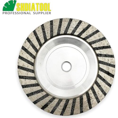 SHDIATOOL 1pc Dia 5"/125mm M14 or 5/8-11 Connection Aluminum Based Grinding Cup Wheel Resin Filled Diamond Grinding Wheel Disc