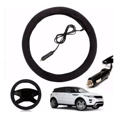 39 cm black any car model 12 V Auto Car Lighter Plug steering wheel cover heated Heating Electric Steering Wheel part