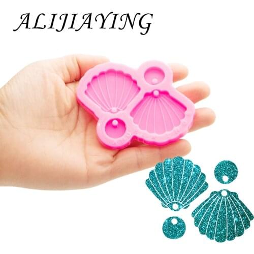 Shiny Silicone Shell Mold for Earring - Conch Resin Crafting Mold - Diy Epoxy Resin Molds Jewelry Making DY0826