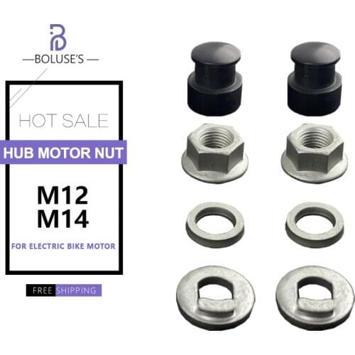 Lock Nut Lock Washer Spacer Nut Cover For 250W-3000W EBikes Hub Motor Axle M12/ M14 Replaceable Electric bike Accessories