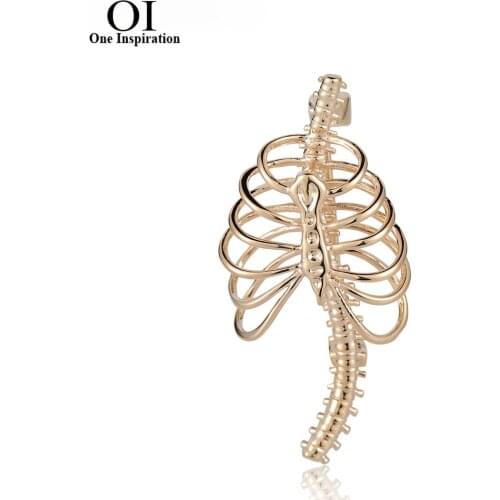 OI Lung Organ Shape Brooches Corsage Gold Color Scientist Doctor Nurse Brooch Hijab Pins Badge Hollow Shirt Collar Clip