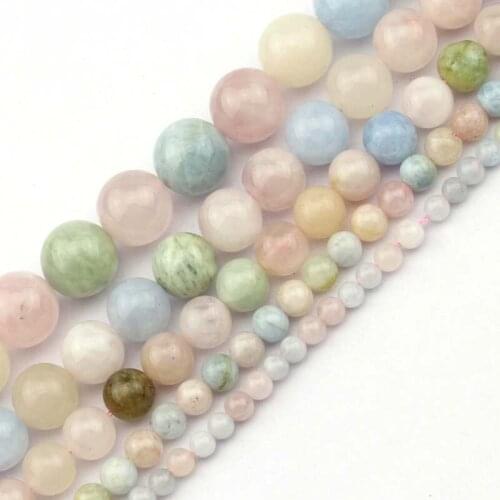 Natural morgan stone beads natural stone beads DIY spacer loose beads for jewelry making strand 15" wholesale