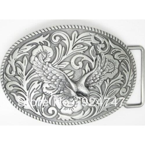 Floral 3D Flower Eagle Western Belt Buckle