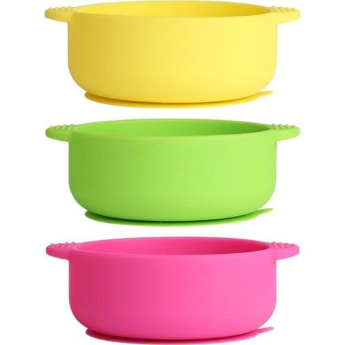 Baby Bowl Kids Silicone Suction Bowl Spill-resistance Sucker for Toddler