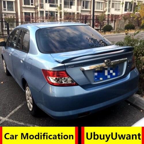 For Honda Fit Jazz 2004 2005 2006 2007 Rear Spoiler High Quality ABS Material Primer Color Car Tail Wing Decoration For Fit Jazz