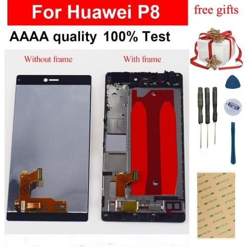 For Huawei Ascend P8 LCD Display GRA-UL00 GRA-L09 LCD Touch Screen Digitizer Sensor Panel Panel Screen Monitor Assembly Frame