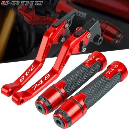 FOR DUCATI 748 748S 748R 1999 2000 2001 2002 2003 Motorcycle Accessories CNC Adjustable Brake Clutch Levers Handlebar Hand Grips