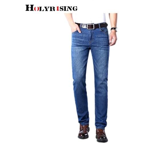 Luxury men pants autumn elastic jaqueta feminina jeans zipper denim pants male high waist pockets casual streetwear 29-40 19625