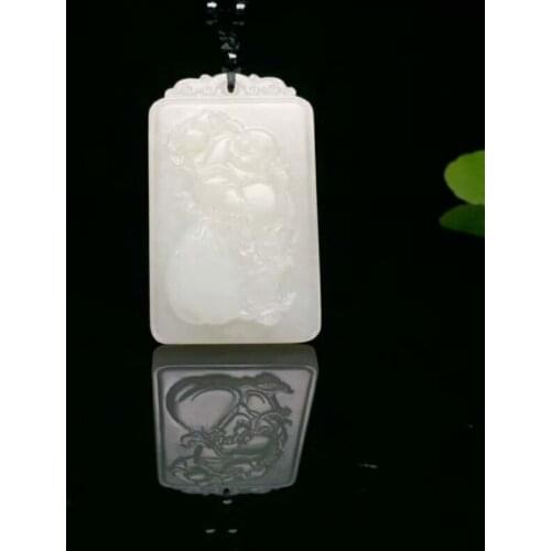 H59#Exquisite Hetian jade Maitreya Buddha pendant
